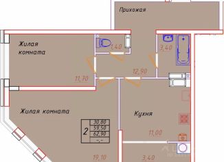 Продаю 2-комнатную квартиру, 62.4 м2, Ставропольский край