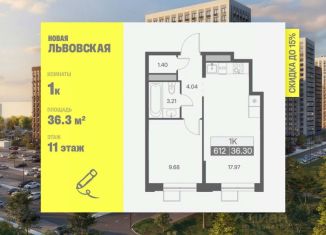 Продажа 1-комнатной квартиры, 36.3 м2, Нижний Новгород, Автозаводский район