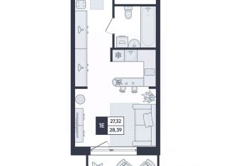 Продаю квартиру студию, 28.4 м2, Иркутск