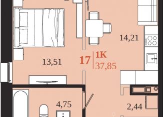 Продам однокомнатную квартиру, 37.85 м2, Иркутская область