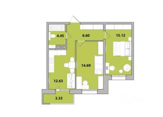 Продаю двухкомнатную квартиру, 56.82 м2, Иркутск