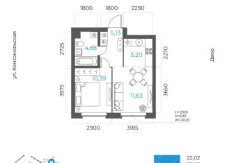 Продаю 2-ком. квартиру, 37.03 м2, Уфа, Октябрьский район