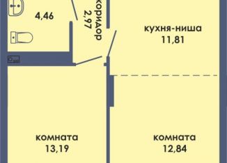 Продажа двухкомнатной квартиры, 51.14 м2, Пермь, Ленинский район