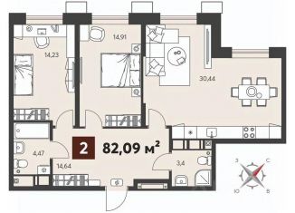 Продам двухкомнатную квартиру, 82 м2, Пенза, Ленинский район
