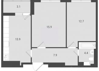 Продажа 2-комнатной квартиры, 55.59 м2, Самара, метро Гагаринская