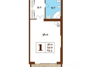 Продается квартира студия, 76 м2, посёлок городского типа Курпаты