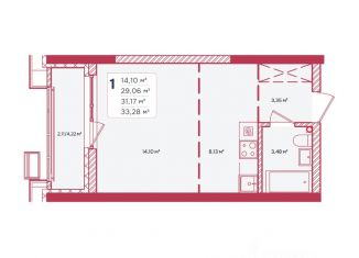 Продается 1-комнатная квартира, 31.17 м2, Республика Башкортостан