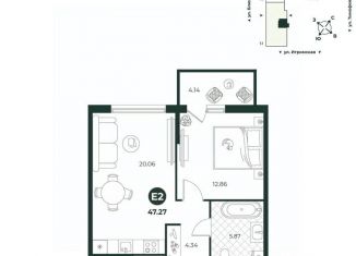 Продам 2-комнатную квартиру, 47.27 м2, Тюмень, Ленинский округ