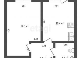 Продается однокомнатная квартира, 37 м2, Чита, микрорайон Молодёжный, 4