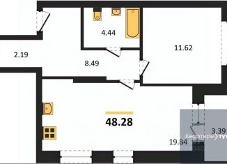 Продается 1-ком. квартира, 48.28 м2, Воронеж, Ленинский район