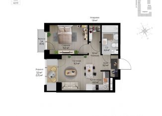 Продается 2-ком. квартира, 42.1 м2, Пермский край