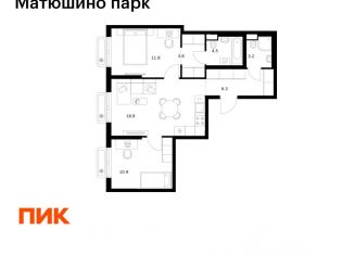 Продается 2-ком. квартира, 59.1 м2, Казань, Приволжский район