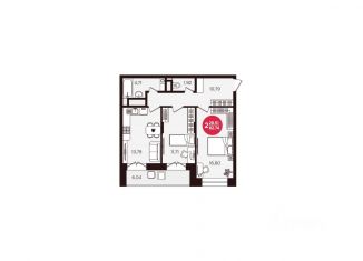 Продажа 2-ком. квартиры, 62.74 м2, Чувашия