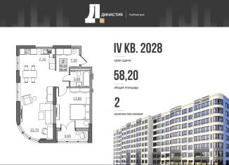 Продаю двухкомнатную квартиру, 55.2 м2, Саратовская область