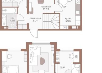 Продается 2-ком. квартира, 106.09 м2, Калининградская область