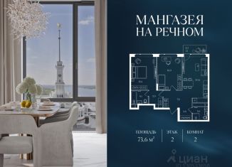 Продажа двухкомнатной квартиры, 73.6 м2, Москва, САО