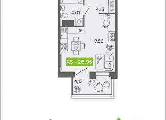 Продаю квартиру студию, 26.95 м2, Архангельская область
