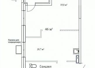 Продается 1-комнатная квартира, 46 м2, Приморский край