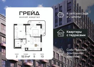 Продаю 2-комнатную квартиру, 52.9 м2, Краснодар