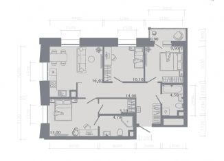 Продам трехкомнатную квартиру, 76.6 м2, Казань