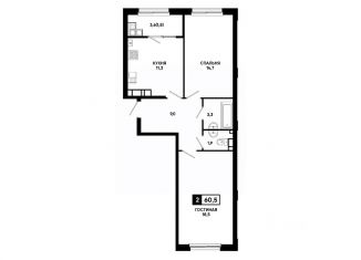 Продается 2-ком. квартира, 60.5 м2, Ставрополь, Промышленный район