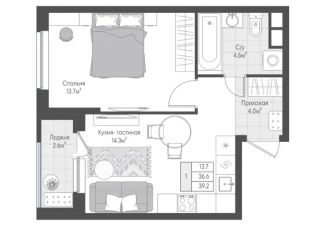 Продается 1-ком. квартира, 37.9 м2, Тверь, улица Левитана, 97, Московский район