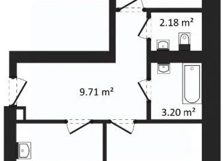 Продается 2-комнатная квартира, 57.45 м2, Калужская область