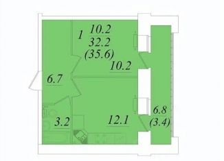 Продается однокомнатная квартира, 35.6 м2, Вологодская область