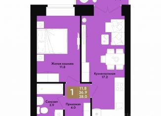 Продаю 1-ком. квартиру, 38 м2, Вологодская область
