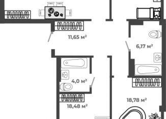 Продам четырехкомнатную квартиру, 106.8 м2, Абакан, улица Генерала Тихонова, 1