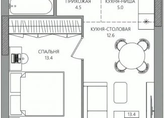 Двухкомнатная квартира на продажу, 40.4 м2, Пермский край, Парковый проспект, 36В