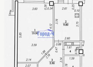Продам 1-комнатную квартиру, 44 м2, Чебоксары, Московский район, проспект Максима Горького, 16