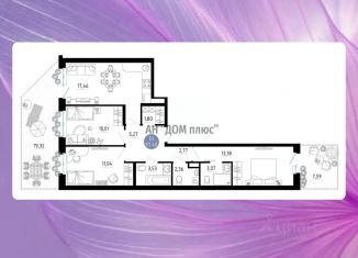Продам 3-ком. квартиру, 97.4 м2, Рязанская область