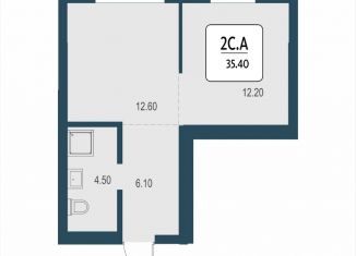 Продам двухкомнатную квартиру, 35.4 м2, Новосибирск, проспект Димитрова, 5